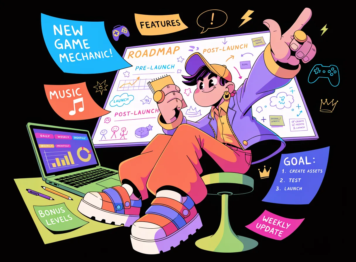 Planning a product launch at a studio desk